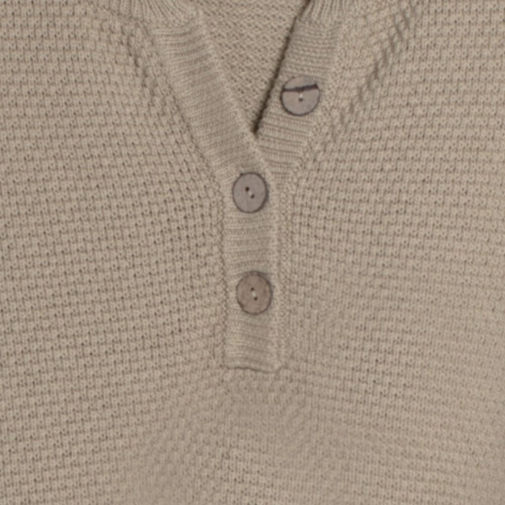 🧥 MOD REF Waffle Knit Henley Sweater - Size M - Picture 12 of 13